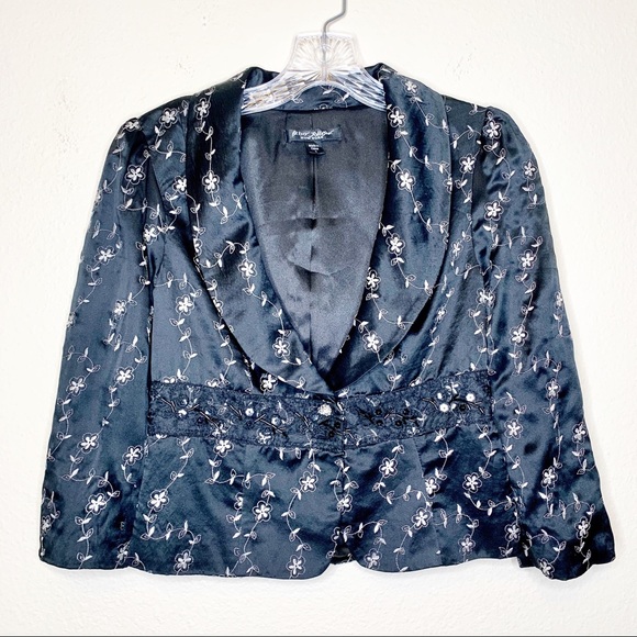 Betsey Johnson Jackets & Blazers - Betsey Johnson Silk Black Vintage Blazer